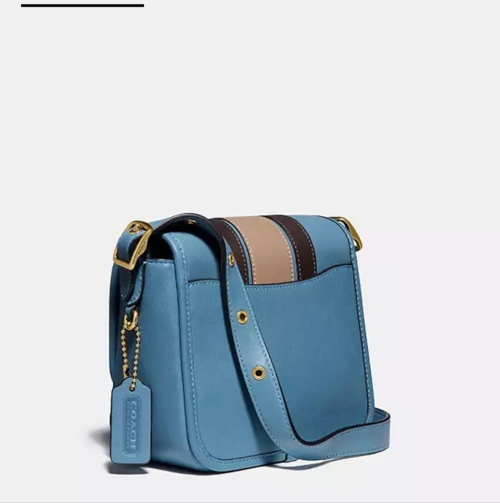 Coach Varsity Stripe Rambler crossbody purse. - Picture 3 of 16